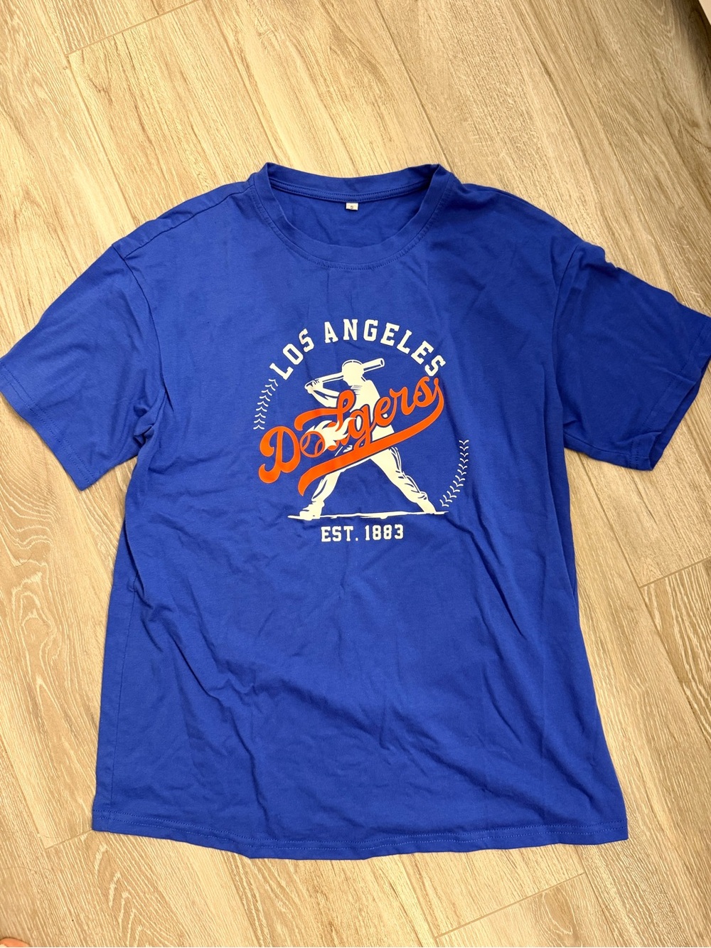 Los Angeles Dodgers Royal Blue Graphic Tee—women’s size S (oversized)